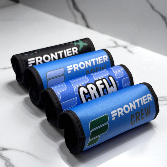 Frontier Airlines Inspired - Crew Bag Handle Wraps - Flight Attendant Luggage Tags by Flight Flair