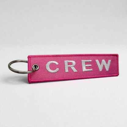 Embroidered Crew Bag Tag, Flight Attendant Keychain by Flight Flair