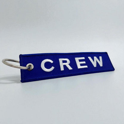 Embroidered Crew Bag Tag, Flight Attendant Keychain by Flight Flair
