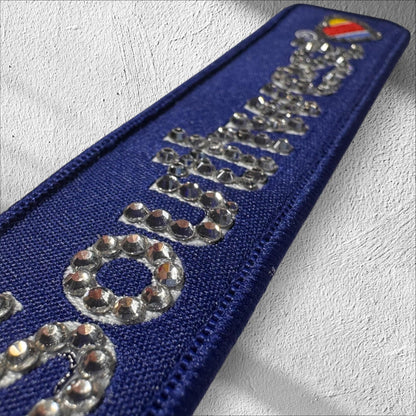Rhinestone Flight Attendant Luggage Tag: Bedazzled Crew Bag Keychain by Flight Flair