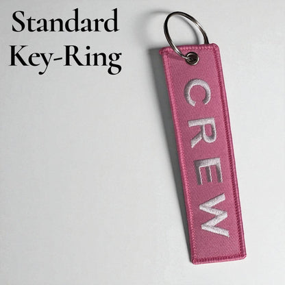 Embroidered Crew Bag Tag, Flight Attendant Keychain by Flight Flair