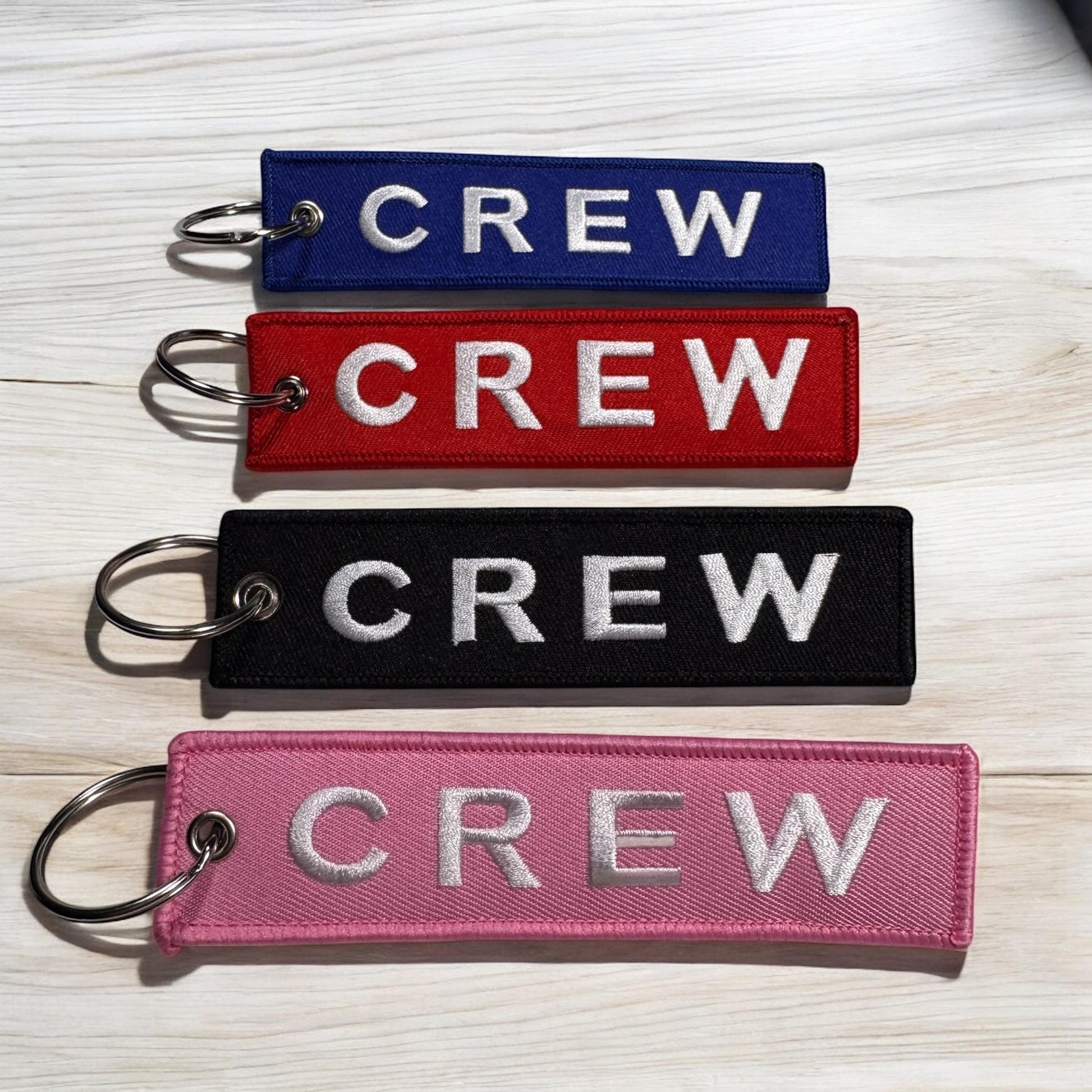 Embroidered Crew Bag Tag, Flight Attendant Keychain by Flight Flair