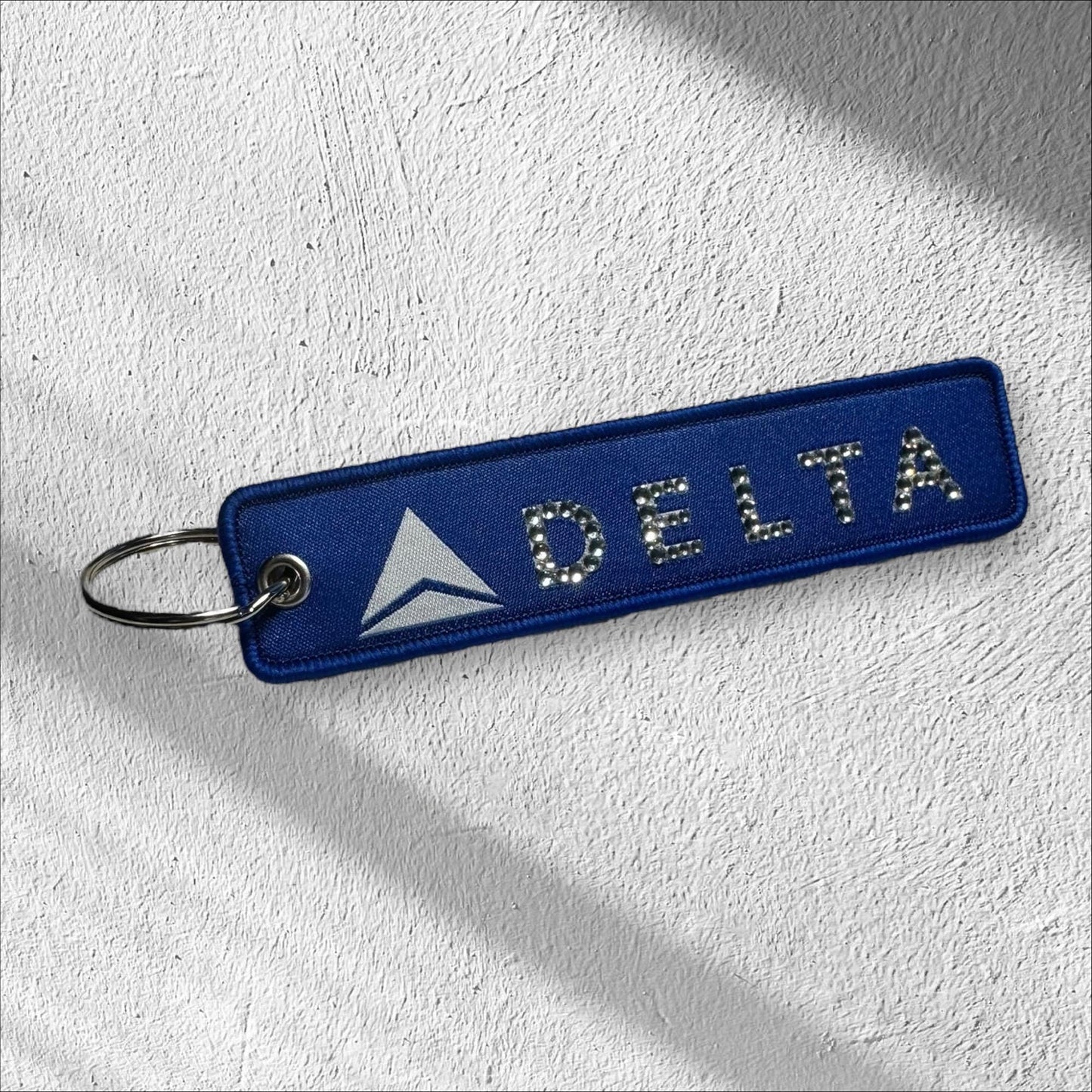 Rhinestone Flight Attendant Luggage Tag: Bedazzled Crew Bag Keychain by Flight Flair