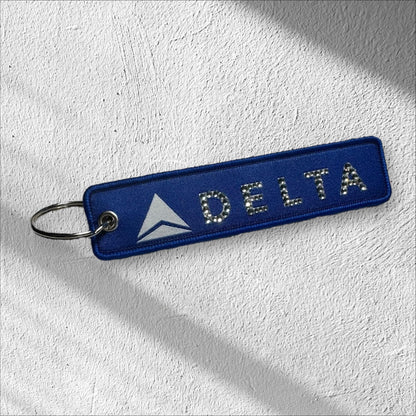 Rhinestone Flight Attendant Luggage Tag: Bedazzled Crew Bag Keychain by Flight Flair