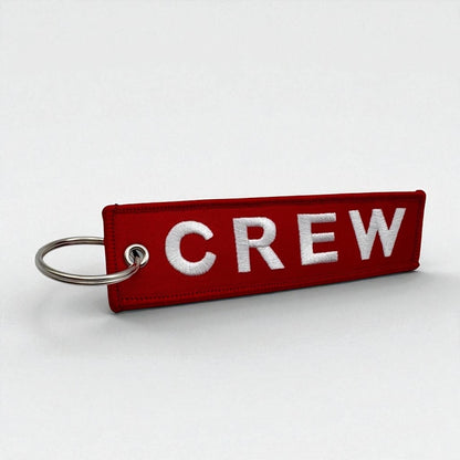 Embroidered Crew Bag Tag, Flight Attendant Keychain by Flight Flair