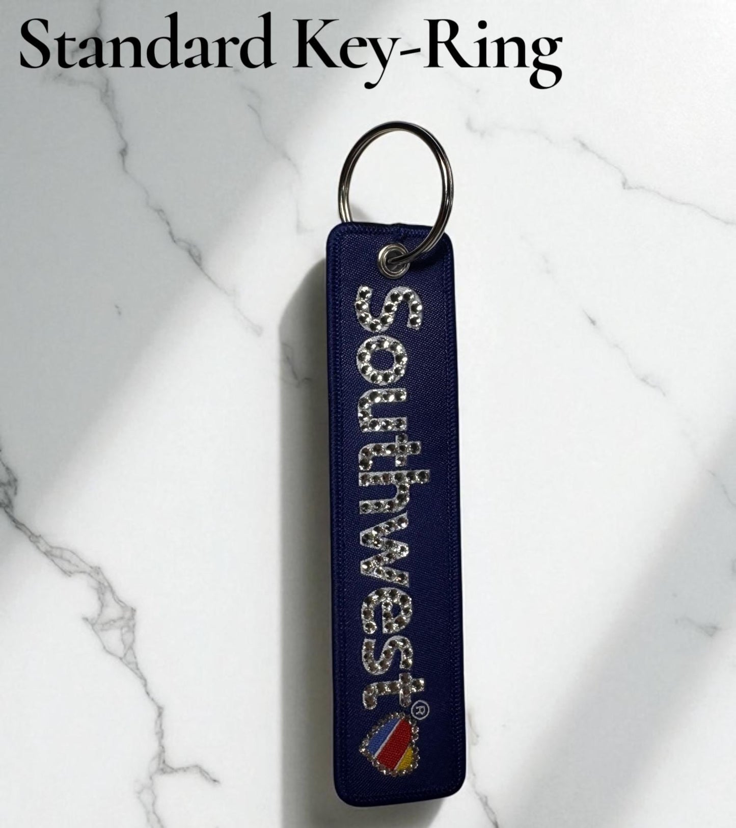 Rhinestone Flight Attendant Luggage Tag: Bedazzled Crew Bag Keychain by Flight Flair