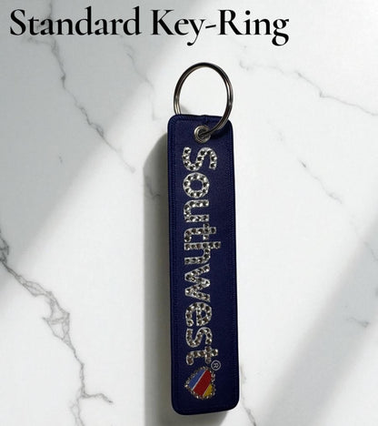 Rhinestone Flight Attendant Luggage Tag: Bedazzled Crew Bag Keychain by Flight Flair