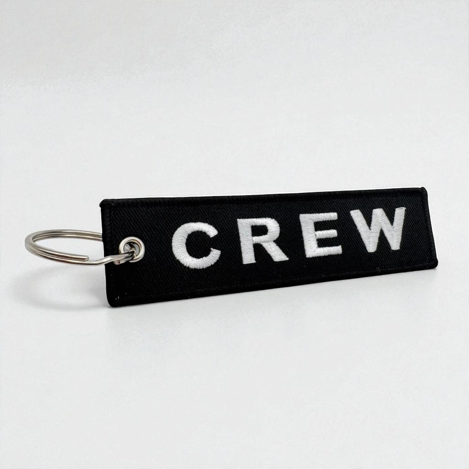 Embroidered Crew Bag Tag, Flight Attendant Keychain by Flight Flair