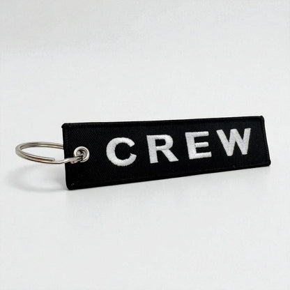 Embroidered Crew Bag Tag, Flight Attendant Keychain by Flight Flair