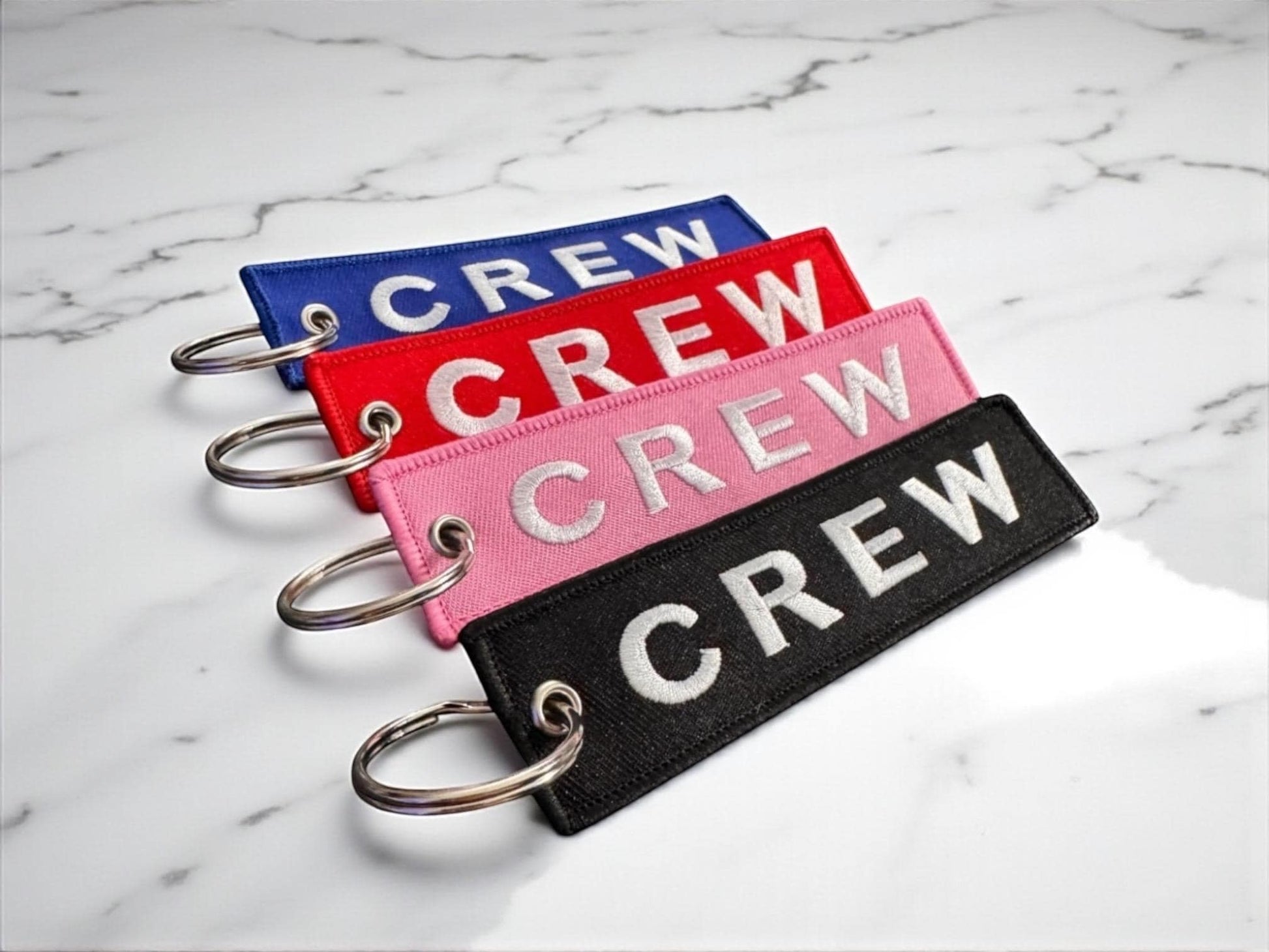 Embroidered Crew Bag Tag, Flight Attendant Keychain by Flight Flair
