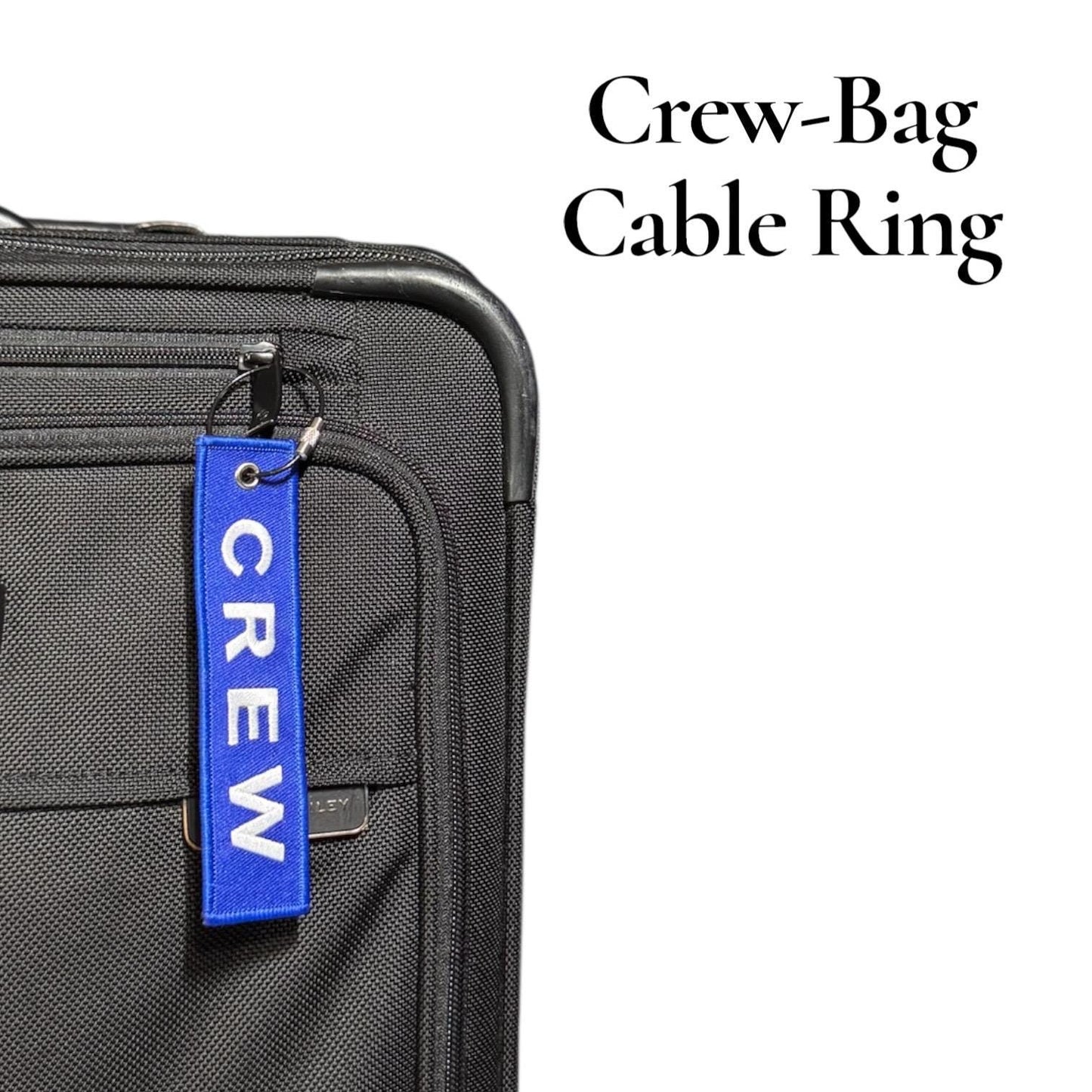Embroidered Crew Bag Tag, Flight Attendant Keychain by Flight Flair