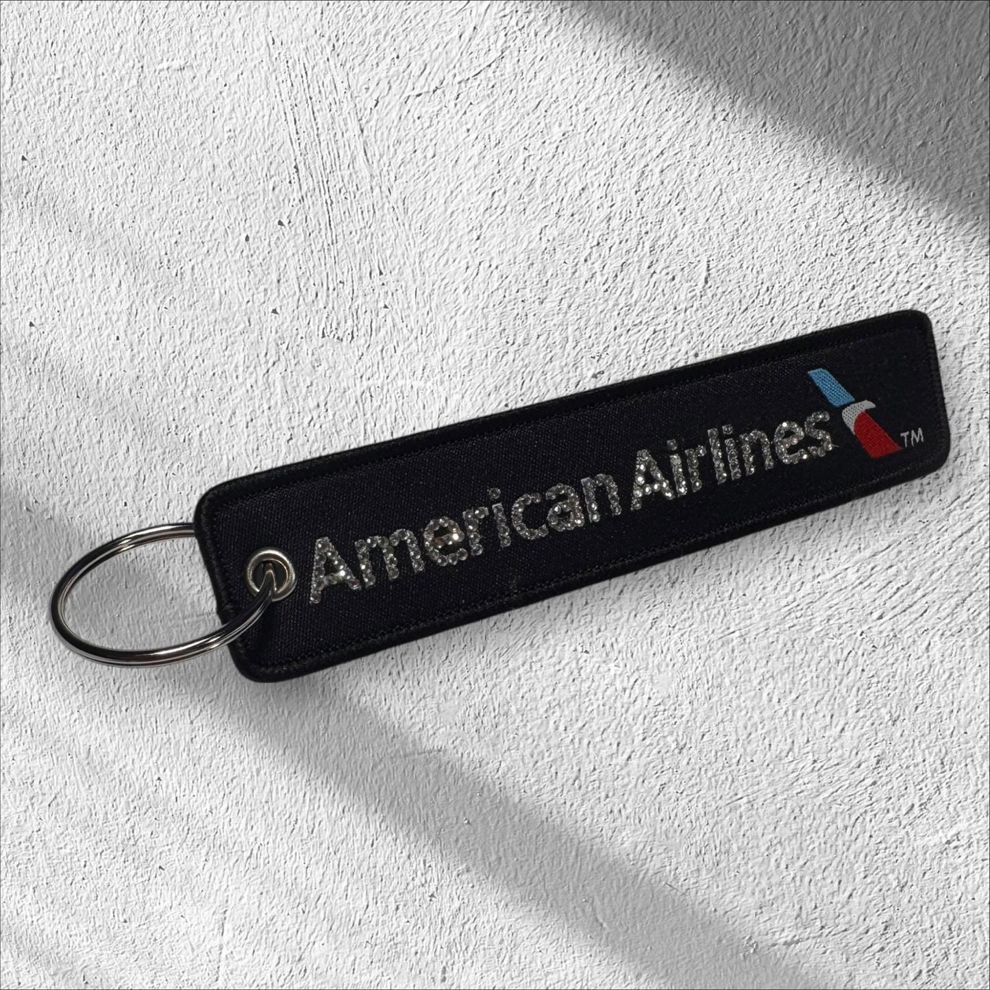 Rhinestone Flight Attendant Luggage Tag: Bedazzled Crew Bag Keychain by Flight Flair
