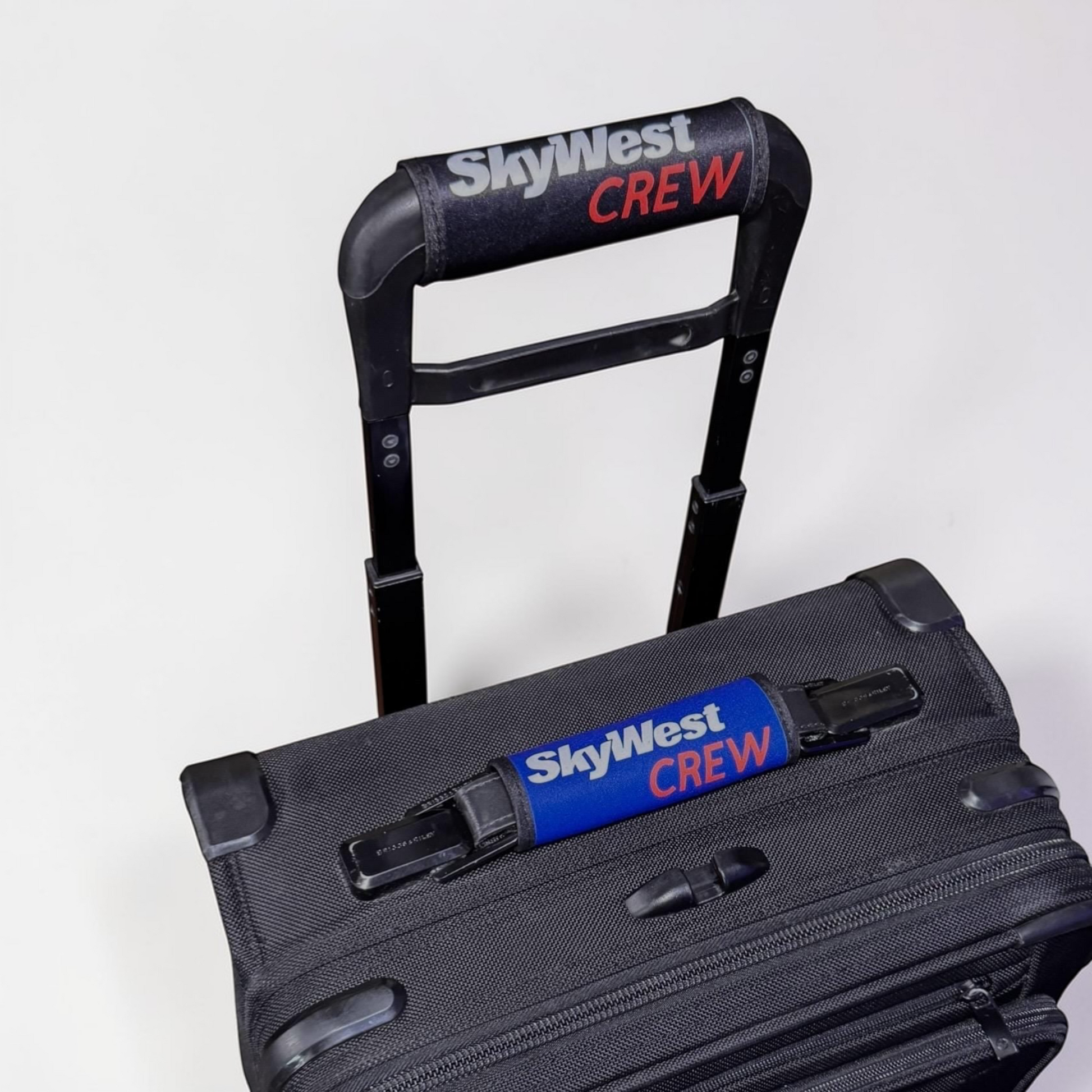 SkyWest Crew Luggage Handle Wrap: Handmade Flight Attendant Gift by Flight Flair