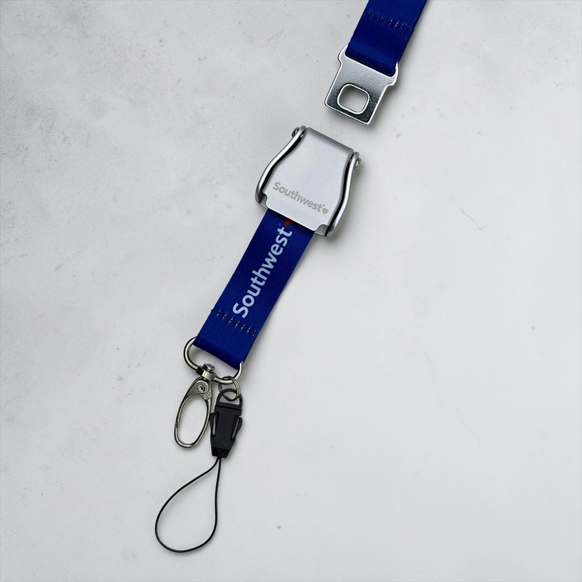 Southwest Airlines Seatbelt Lanyard, Aviation ID Badge Holder, Flight Attendant Gift by Flight Flair