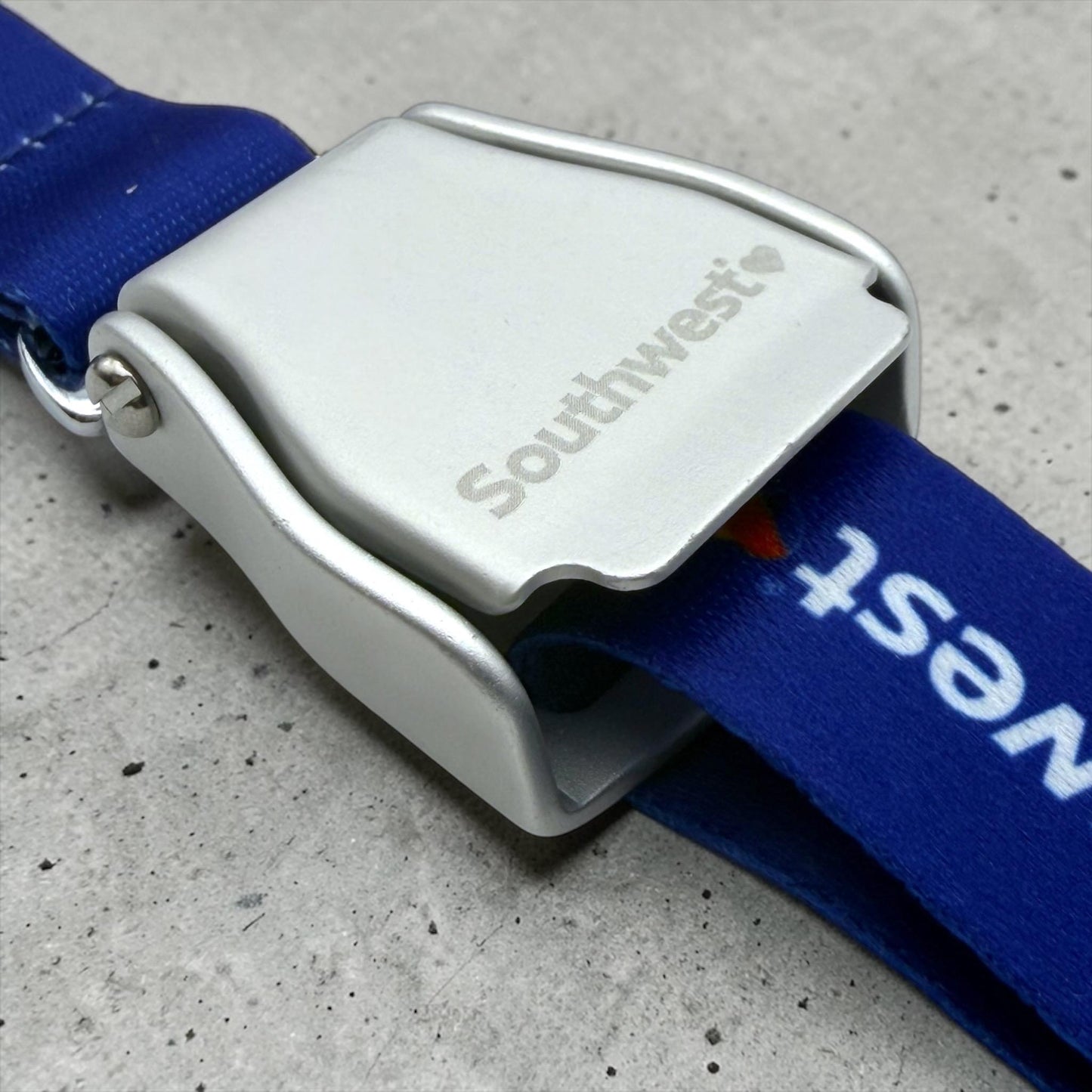 Southwest Airlines Seatbelt Lanyard, Aviation ID Badge Holder, Flight Attendant Gift by Flight Flair