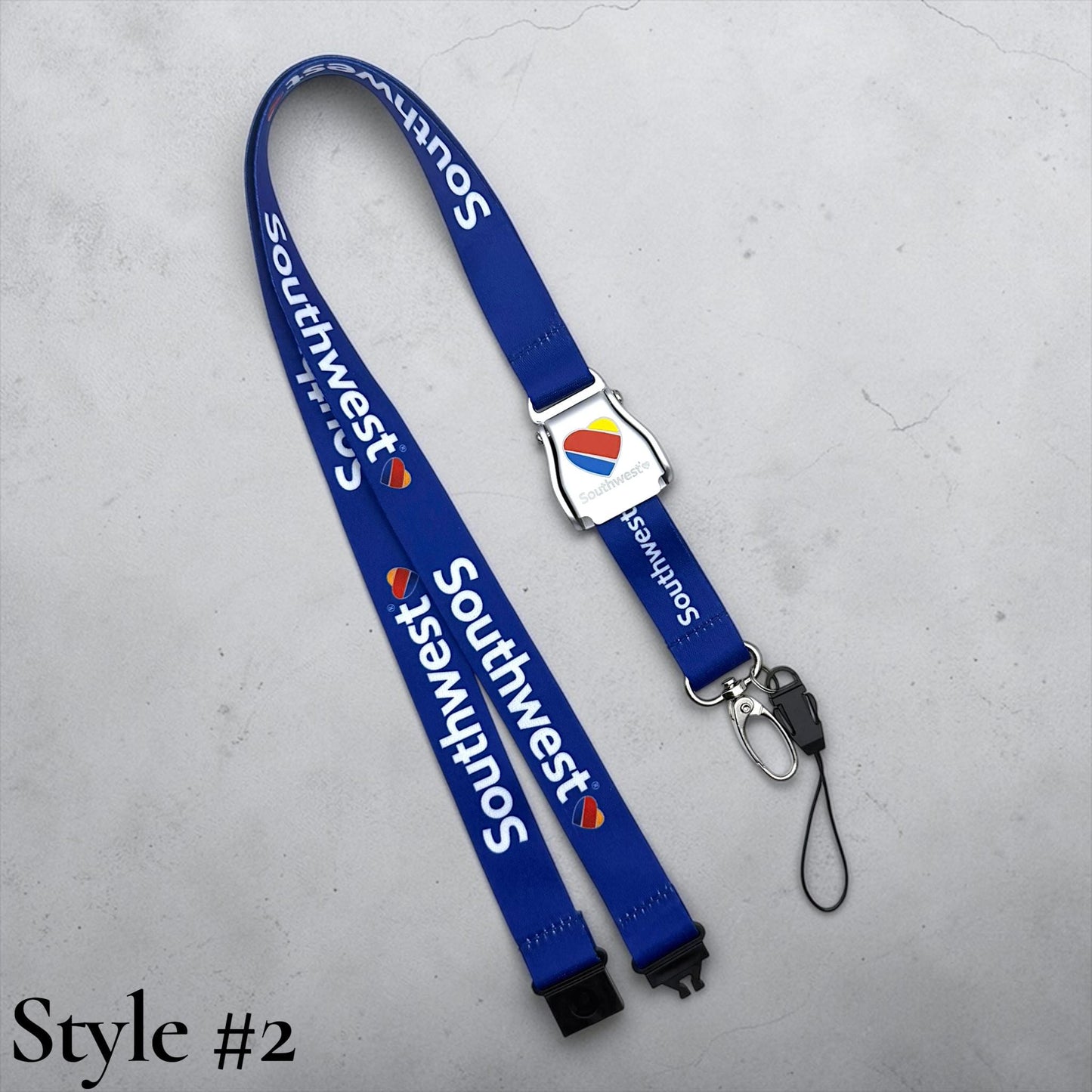 Southwest Airlines Seatbelt Lanyard, Aviation ID Badge Holder, Flight Attendant Gift by Flight Flair