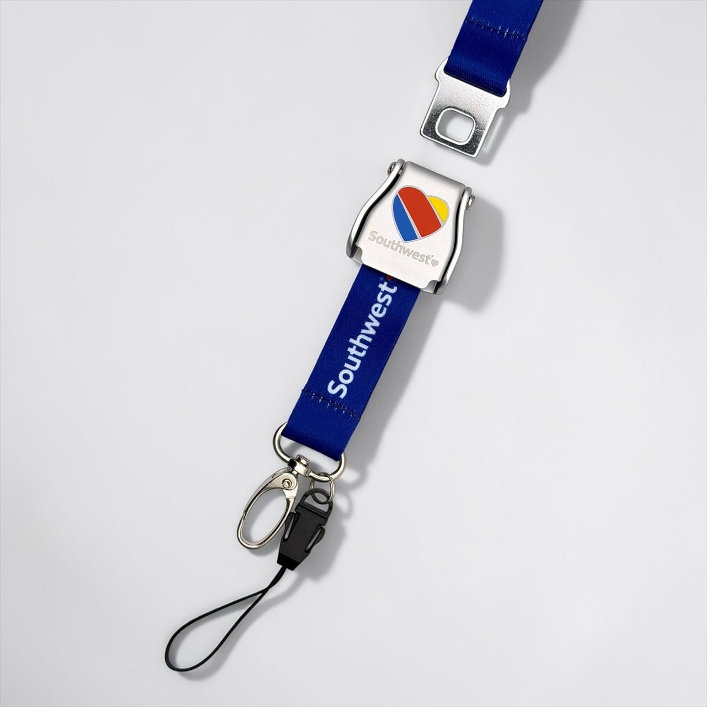 Southwest Airlines Seatbelt Lanyard, Aviation ID Badge Holder, Flight Attendant Gift by Flight Flair