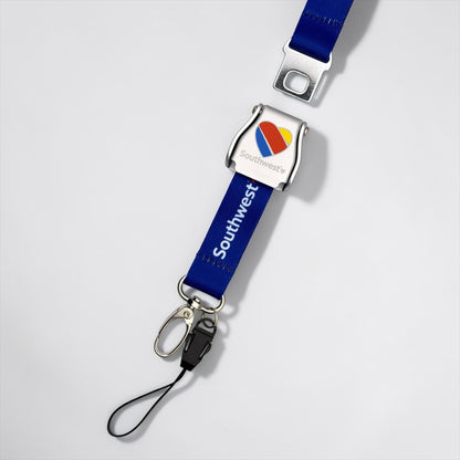 Southwest Airlines Seatbelt Lanyard, Aviation ID Badge Holder, Flight Attendant Gift by Flight Flair