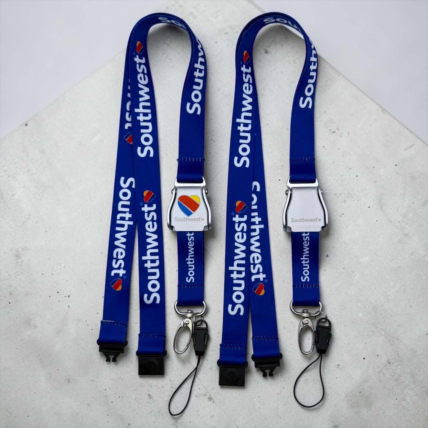 Southwest Airlines Seatbelt Lanyard, Aviation ID Badge Holder, Flight Attendant Gift by Flight Flair