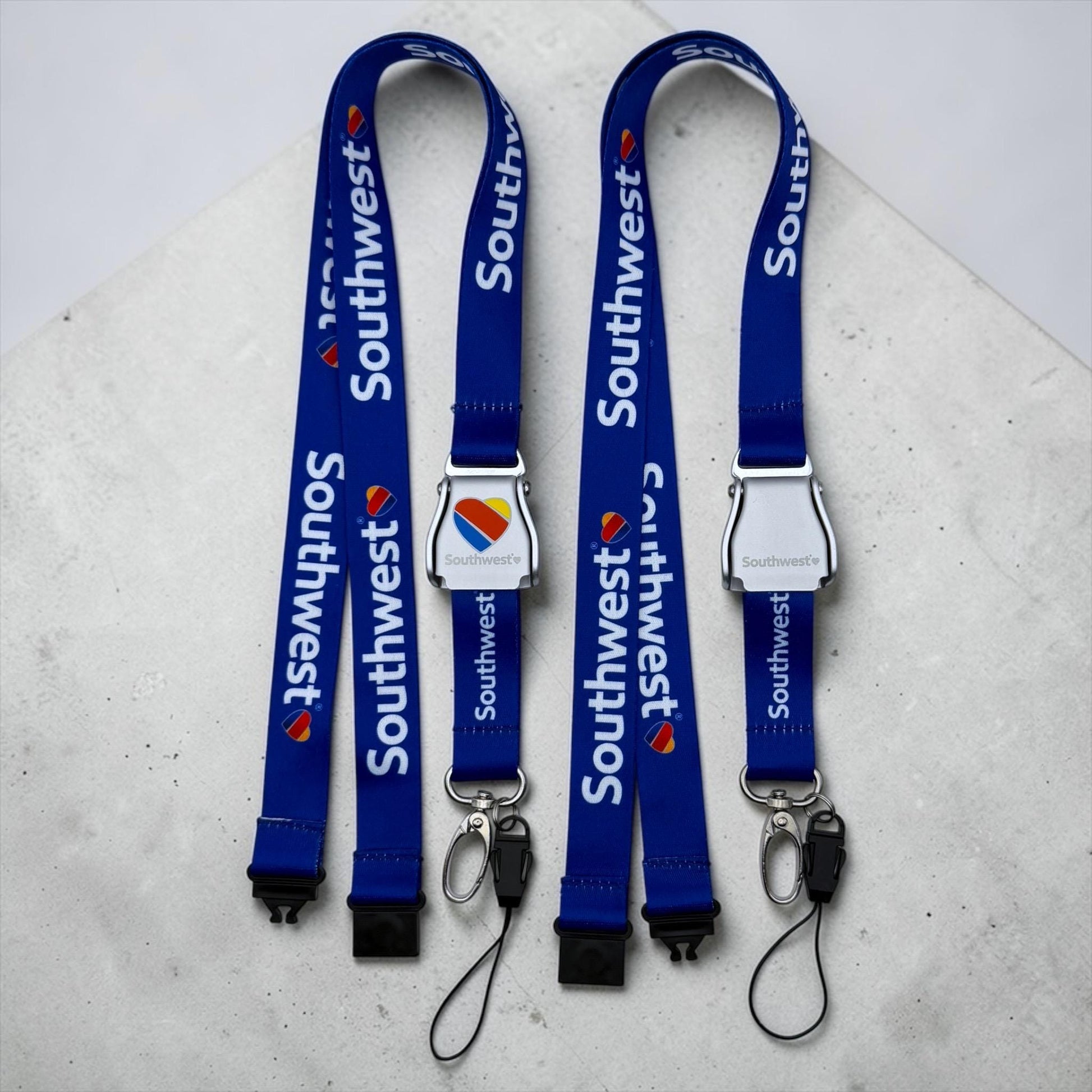 Southwest Airlines Seatbelt Lanyard, Aviation ID Badge Holder, Flight Attendant Gift by Flight Flair