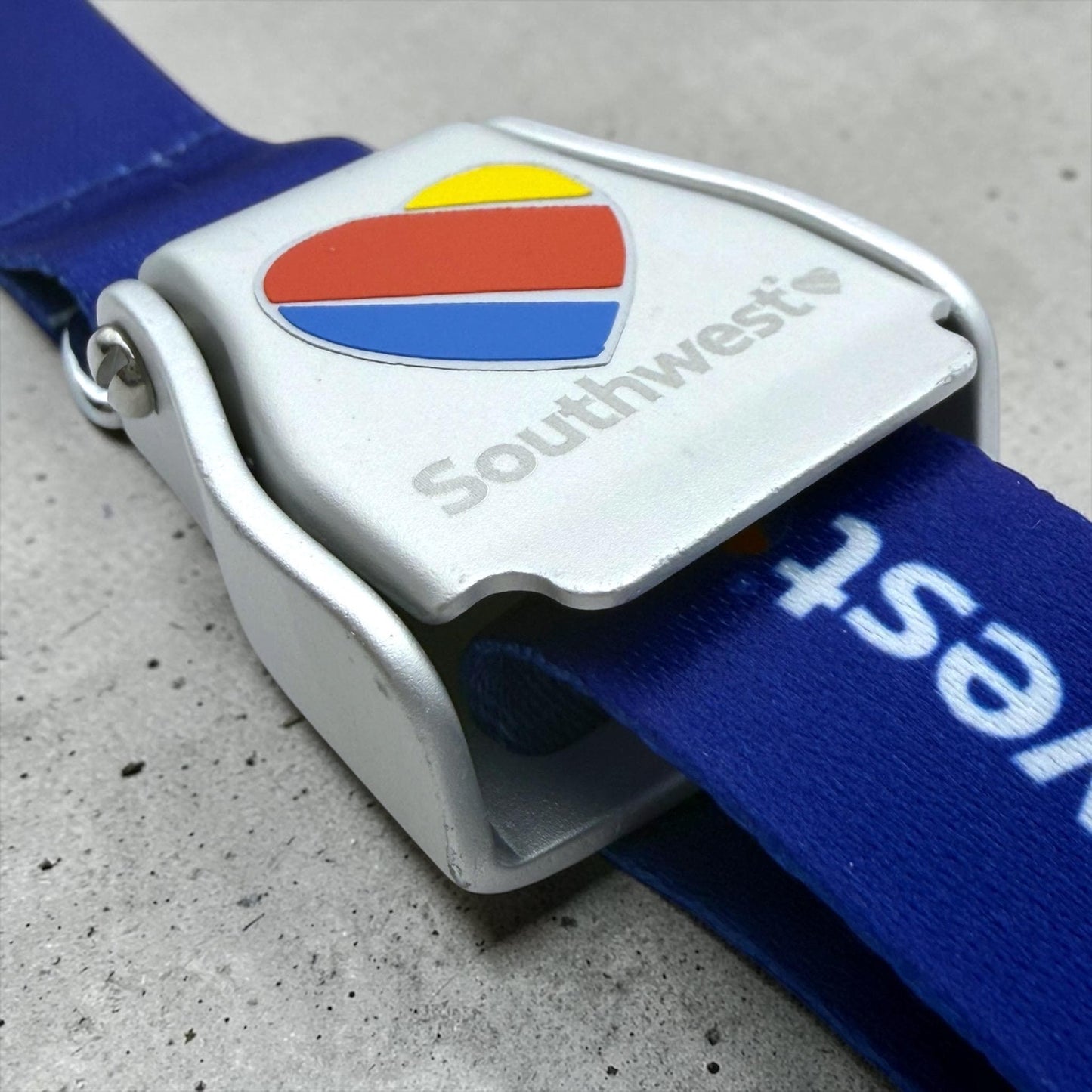 Southwest Airlines Seatbelt Lanyard, Aviation ID Badge Holder, Flight Attendant Gift by Flight Flair